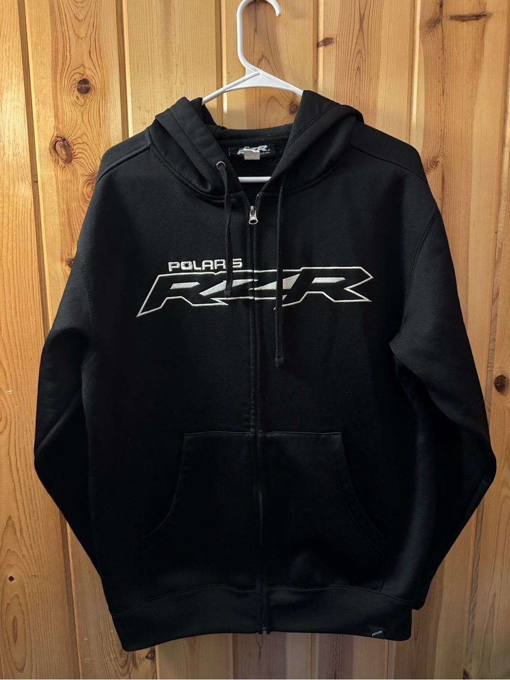 Polaris RZR Black Zip Hoodie with Logo